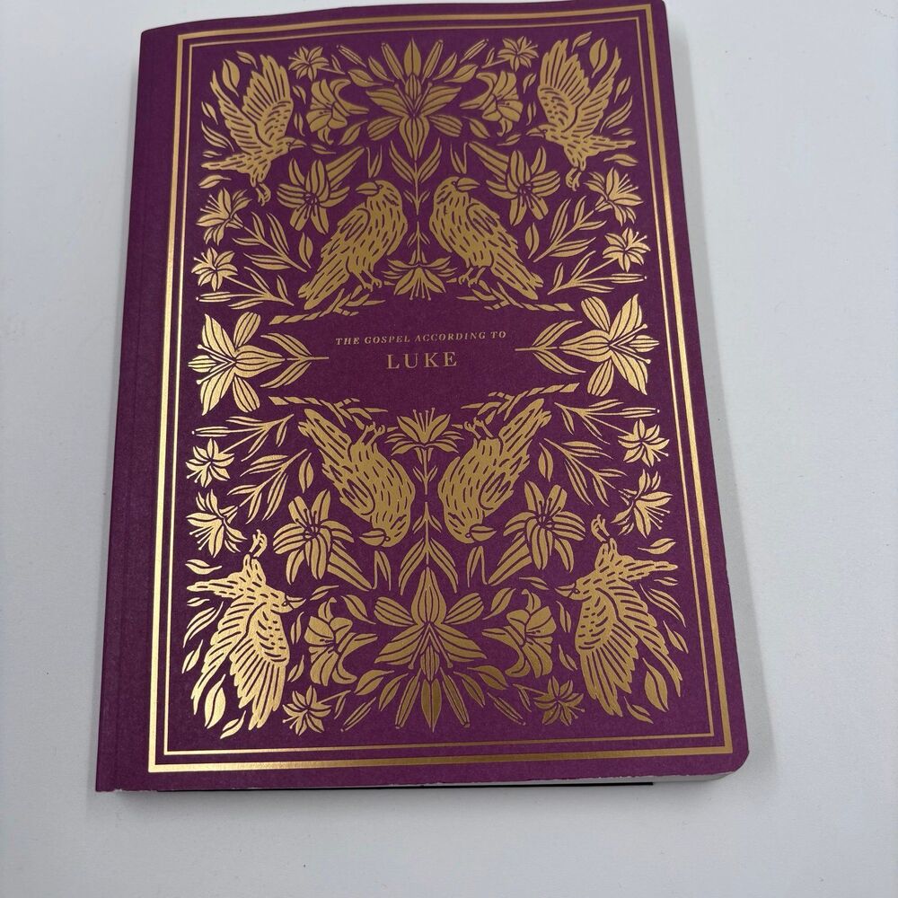 ESV Illuminated Scripture Journal Luke Bible Study Notebook Gold Foil Crossway